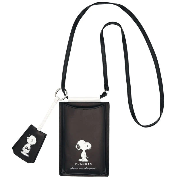 【訂貨】USJ Peanuts Snoopy & Charlie Monotone 黑白系列 手機袋 連鑰匙套