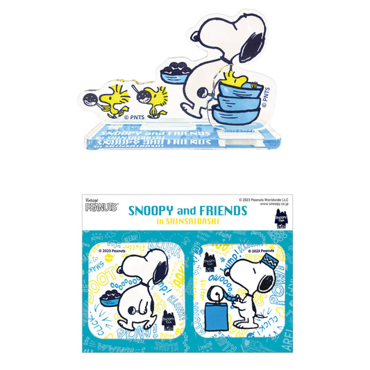 【Order】Snoopy Town store limited "Shinsaibashi BLUE" - Arylic stand / magnet 