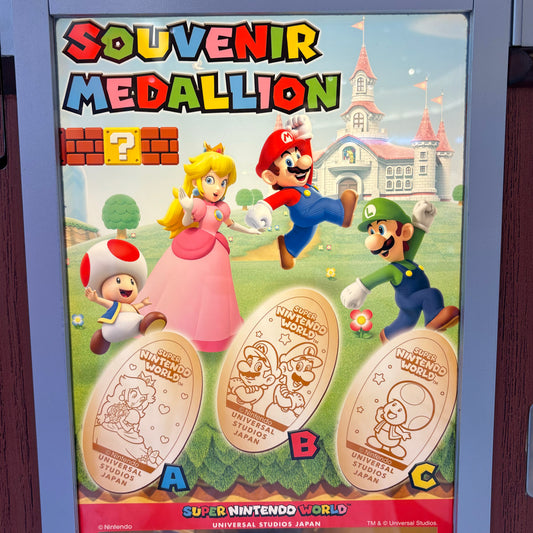 【訂貨】USJ Mario 角色 壓幣 紀念幣