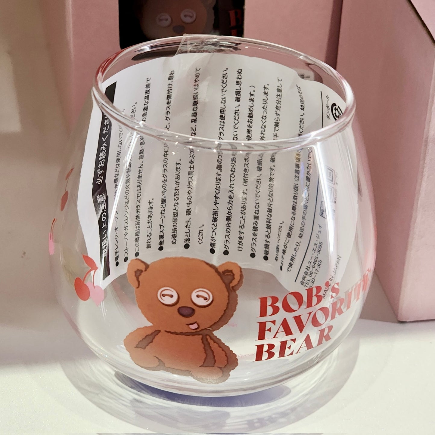 【Order】USJ Tim Bear Cherry Series Glass Tableware