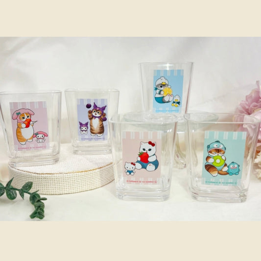 [Order] Mofusand x Sanrio 2nd Collaboration Series  - Square Glass Cup