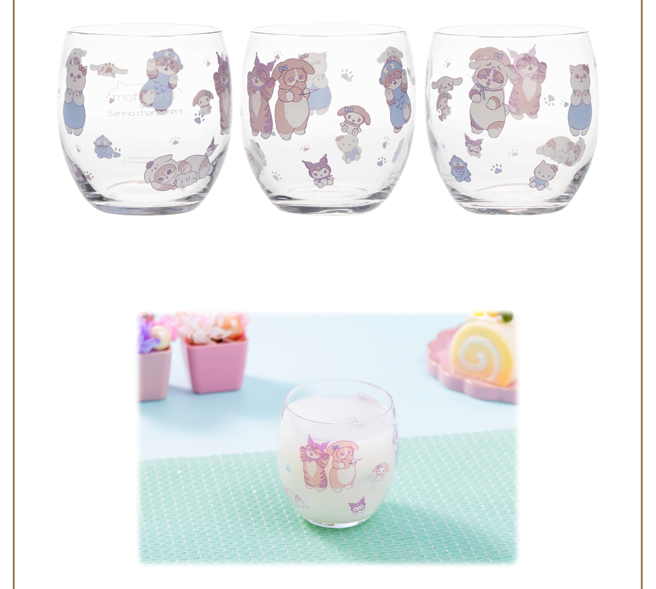【訂貨】Mofusand x Sanrio 聯乘系列 第二彈 - 馬克杯 / 玻璃杯 / 碗