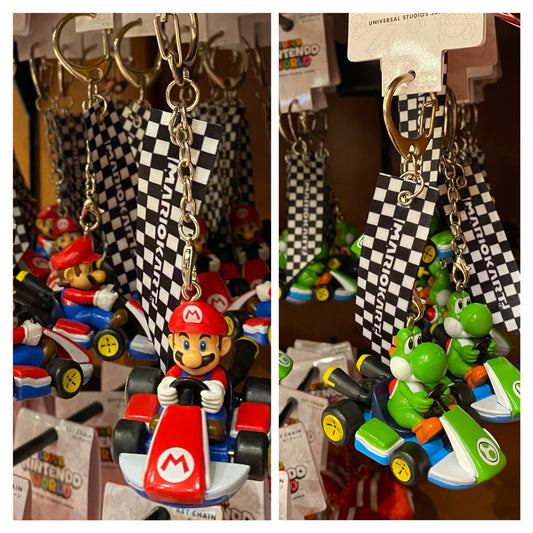 USJ Mario Kart Keychain - Mario / Yoshi