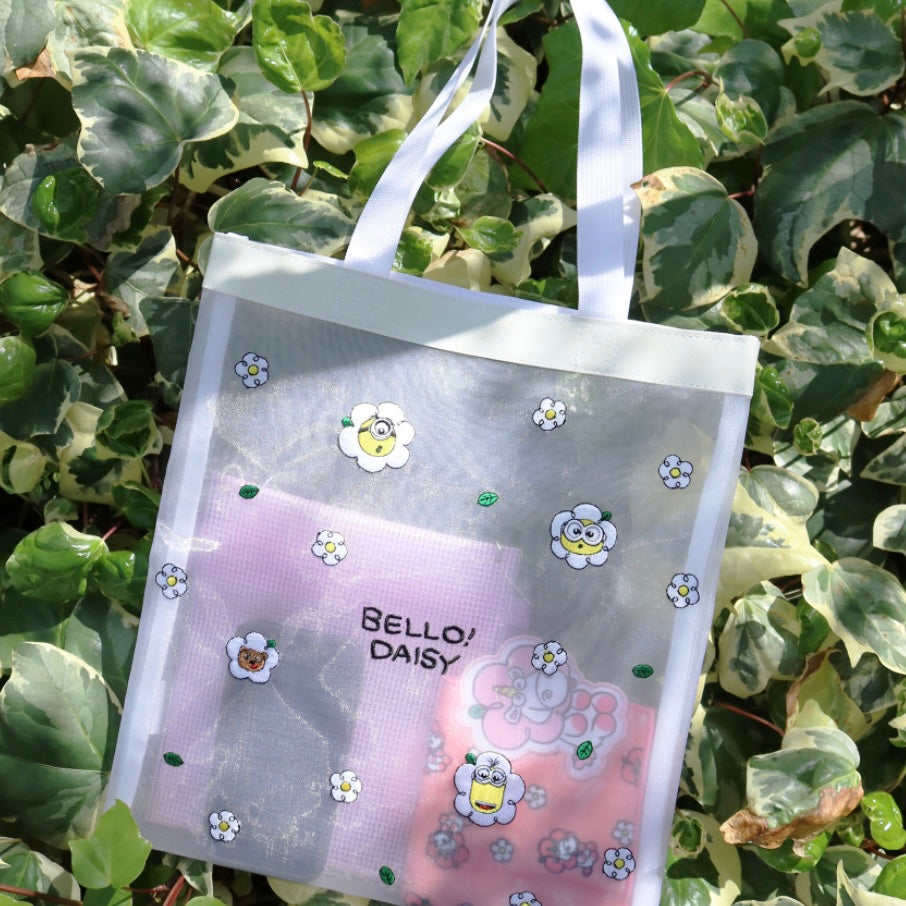 Minions Bello Daisy 網面刺繡手提袋 Tote Bag