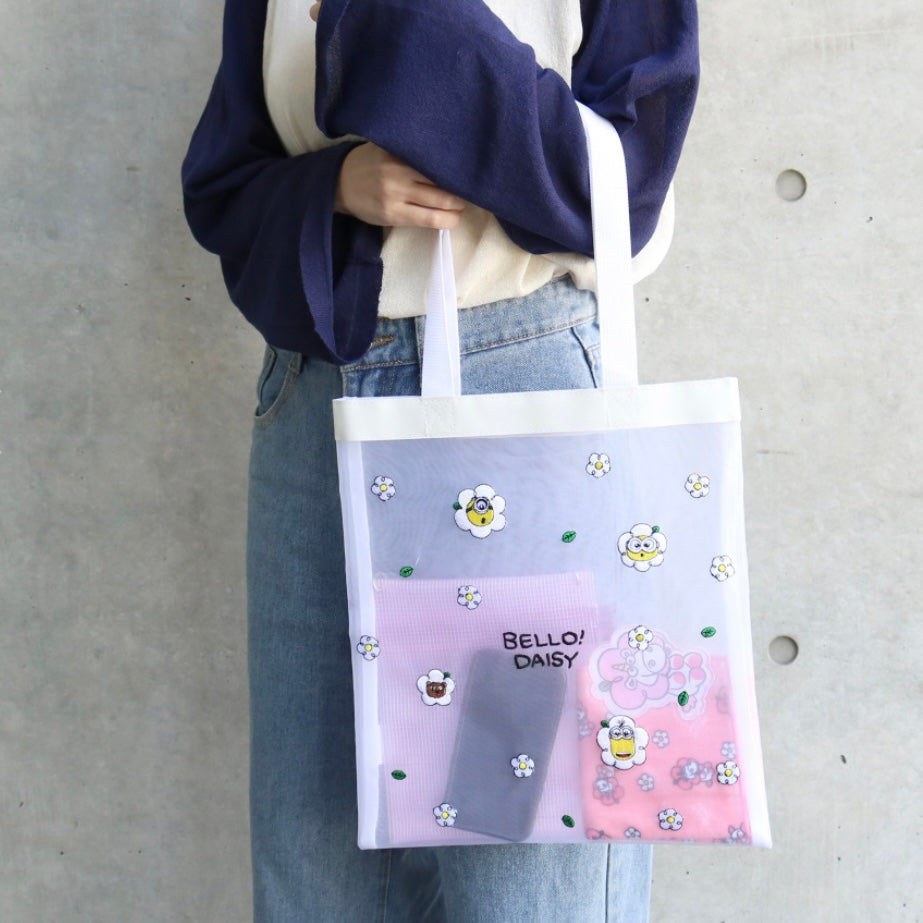 Minions Bello Daisy 網面刺繡手提袋 Tote Bag