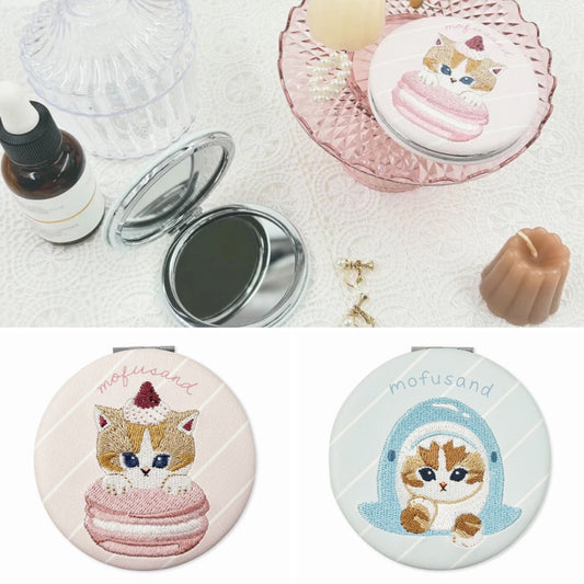 【Order】Mofusand Pastel - Round Compact Mirror