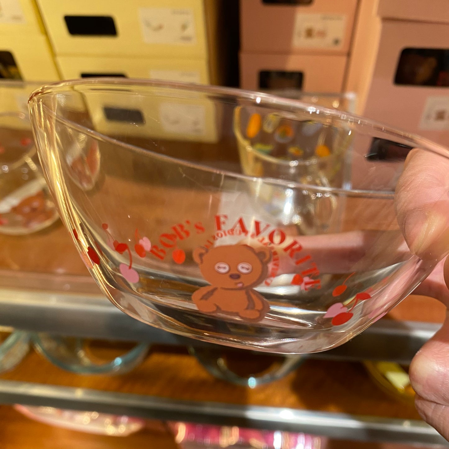 【Order】USJ Tim Bear Cherry Series Glass Tableware