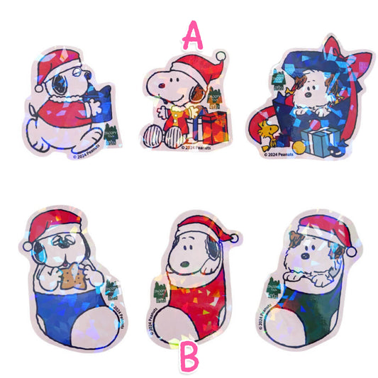 【Order】Snoopy Christmas with the Family - Sticker 3pcs Set