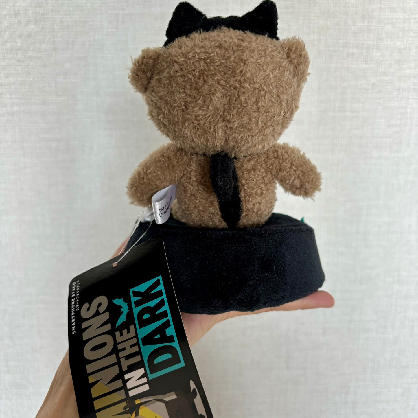 【In-Stock】USJ Minions in the dark - Tim Bear Black Cat Plush Smartphone Holder 