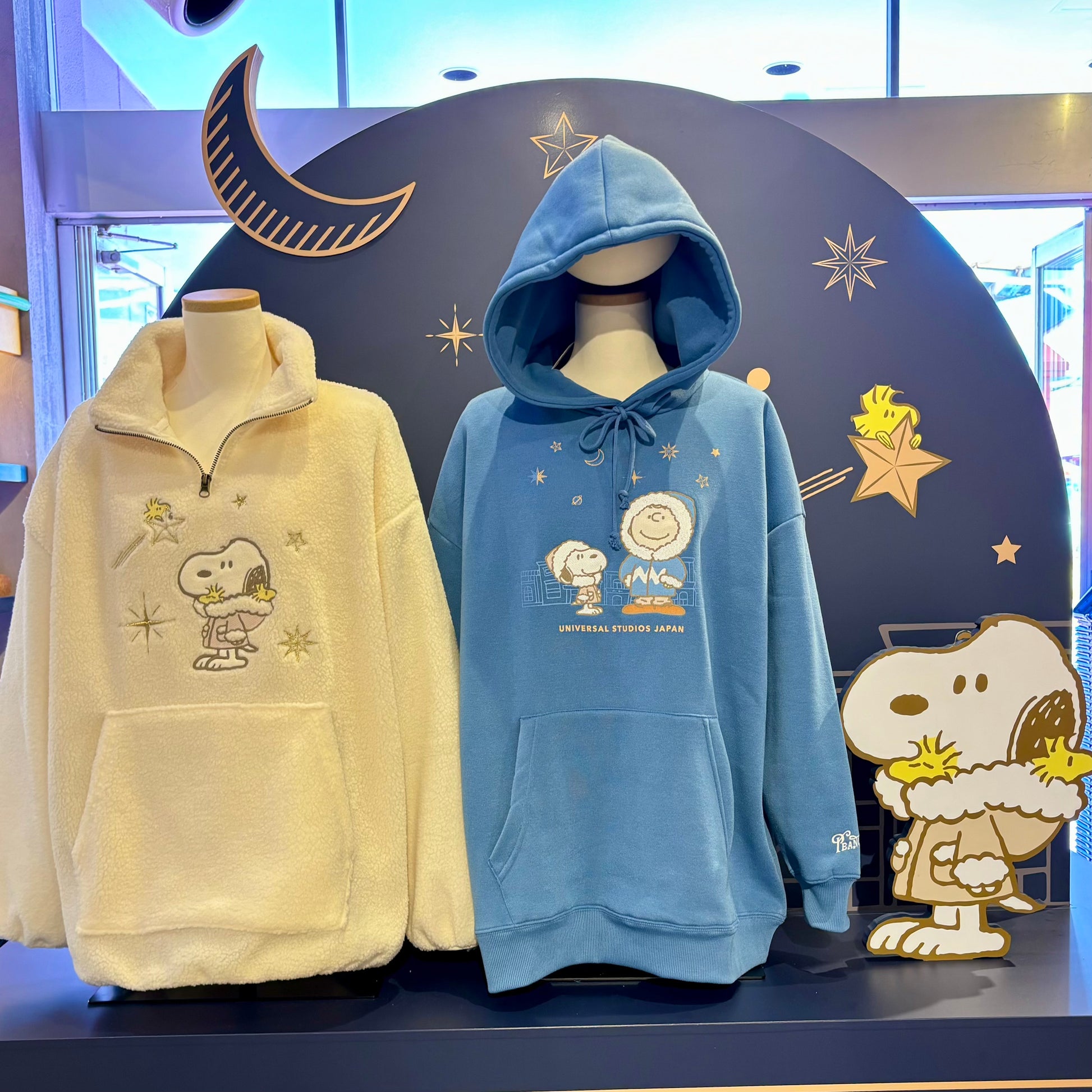 USJ PEANUTS 聖誕系列 - Snoopy & Charlie Brown 藍色連帽衛衣