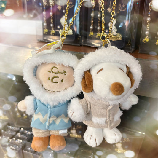 【Order】USJ PEANUTS Christmas Series - Snoopy & Charlie Brown Plush Chain（S）