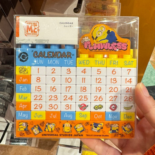 【Order】USJ Minions Building Block Perpetual Calendar Desk Calendar 