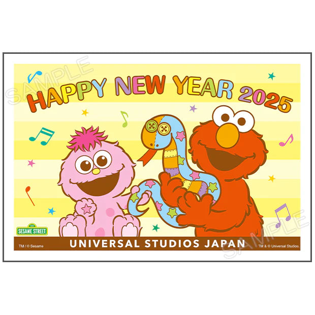 USJ 年賀狀 新年明信片 2024 - Elmo & Moppy