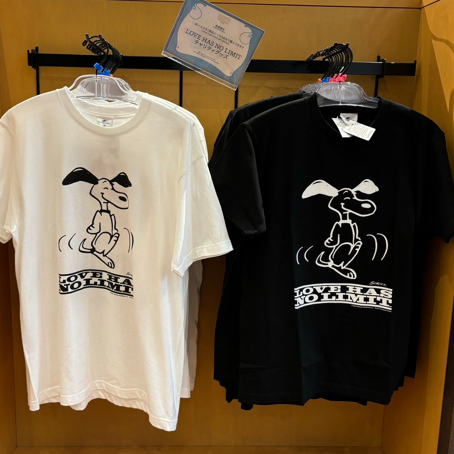 USJ PEANUTS Snoopy Love Has No Limit Tshirt（兩色可選）