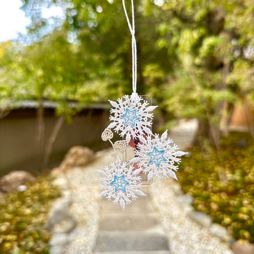 下鴨神社冬季限定 - 雪花蕾絲御守