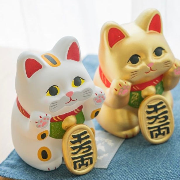 日本 招財貓 面貼玻璃擺設