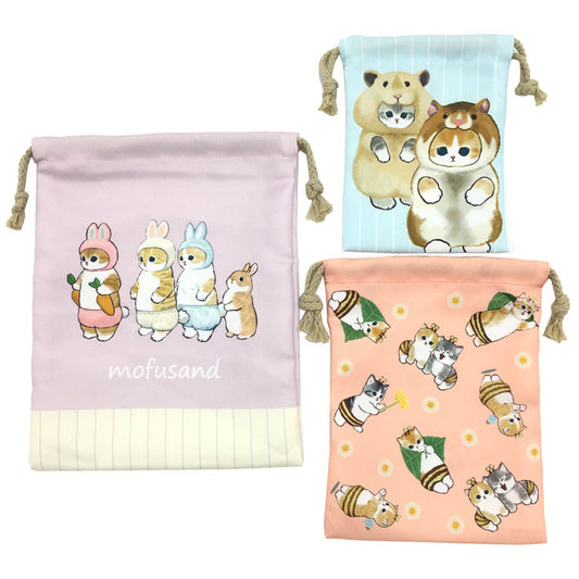 【Order】Mofusand animal pattern drawstring bag 3pcs