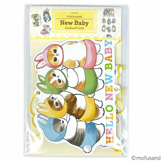 Mofusand Hello New Baby Garland Card 立體裝飾卡