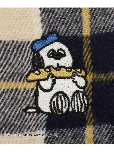 【Pre-order | Oct】Afternoon Tea Living "PEANUTS IN PARIS" - Snoopy & Olaf Blue Checkered Scarf