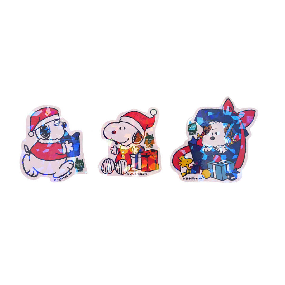 【Order】Snoopy Christmas with the Family - Sticker 3pcs Set