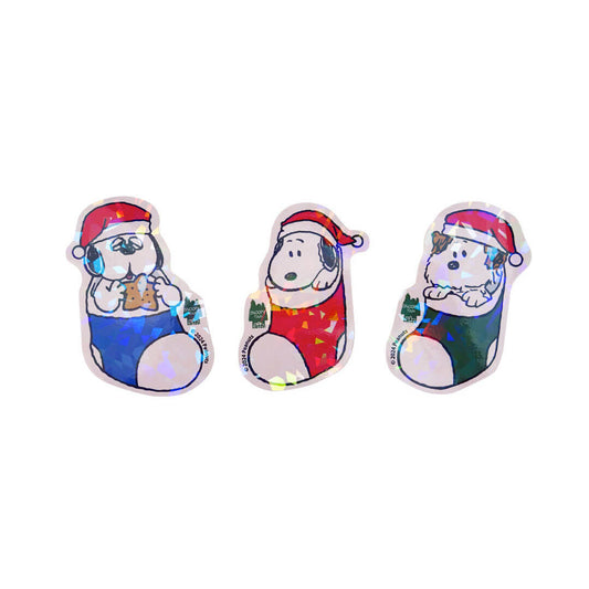 【Order】Snoopy Christmas with the Family - Sticker 3pcs Set