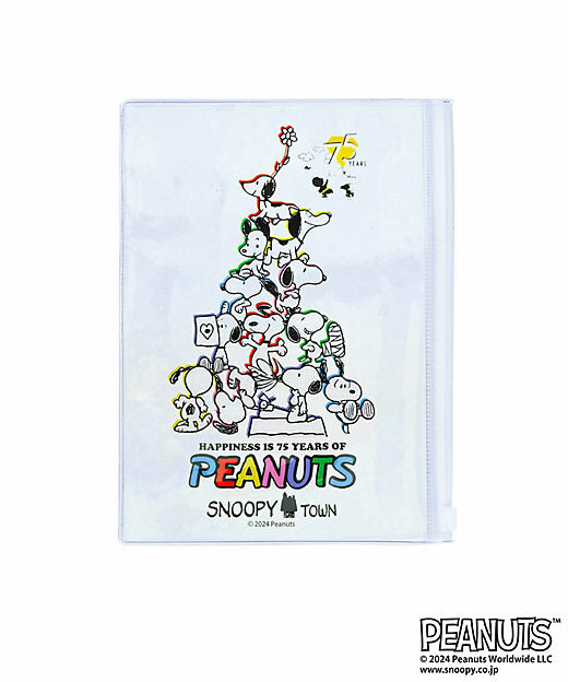 【預訂】Snoopy in Ginza 銀座展 - PEANUTS 75周年 透明 zipper bag