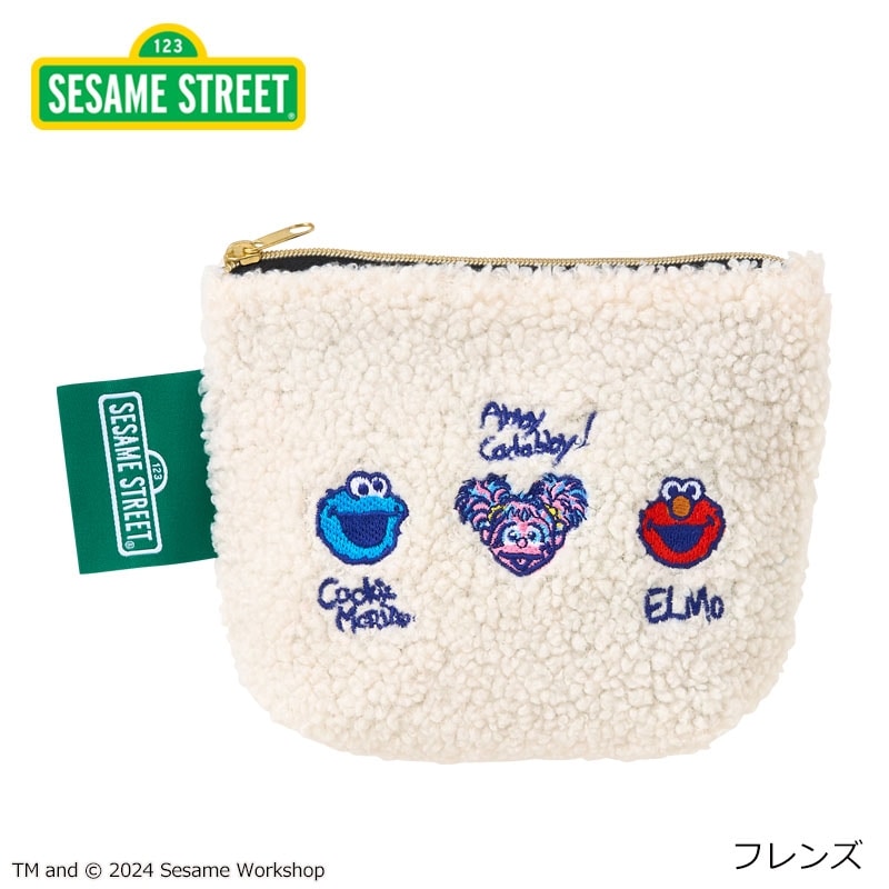 Sesame Street 芝麻街 毛毛Pouch 收納包（船型）