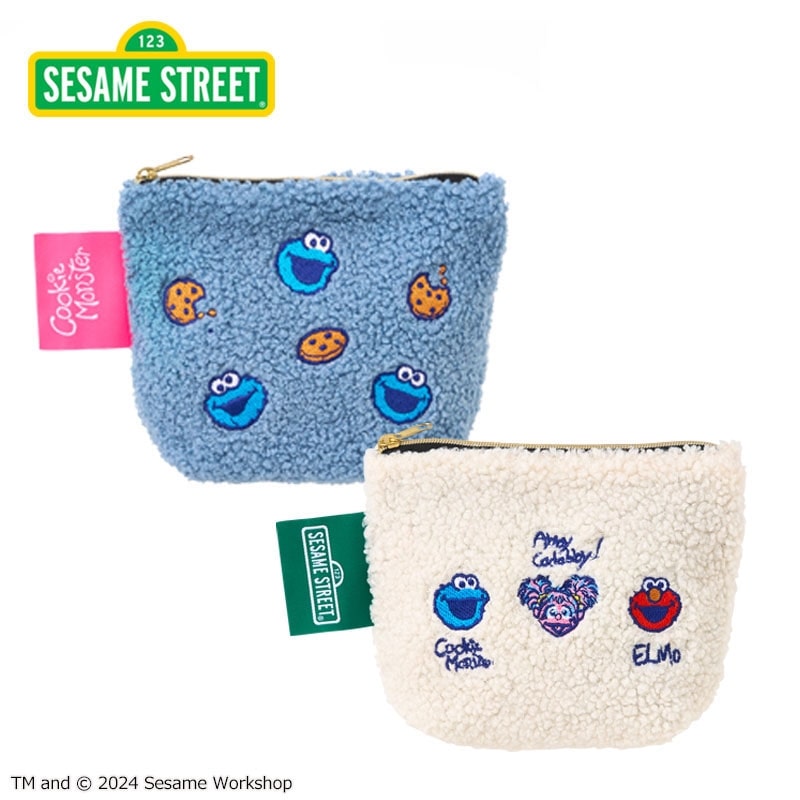 Sesame Street 芝麻街 毛毛Pouch 收納包（船型）