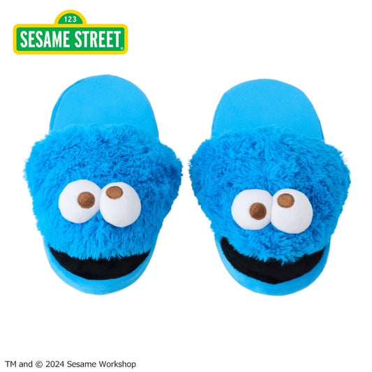 Sesame Street 芝麻街 Cookie Monster 毛毛拖鞋