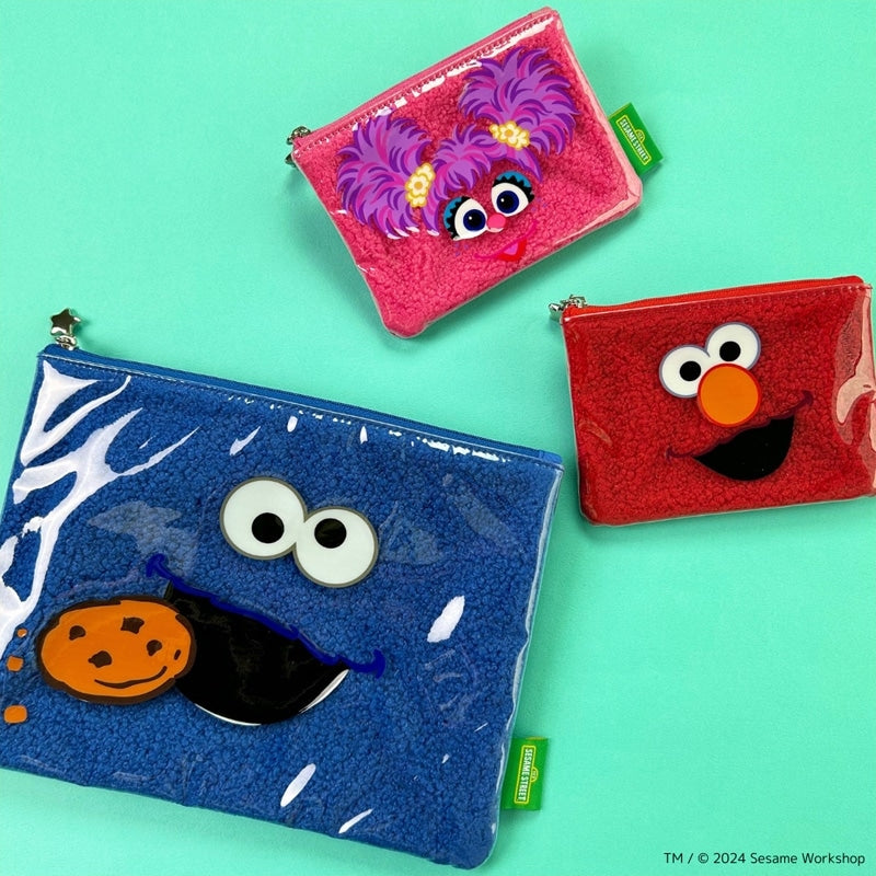 Sesame Street 芝麻街 毛毛 Flat Pouch（2 Size）