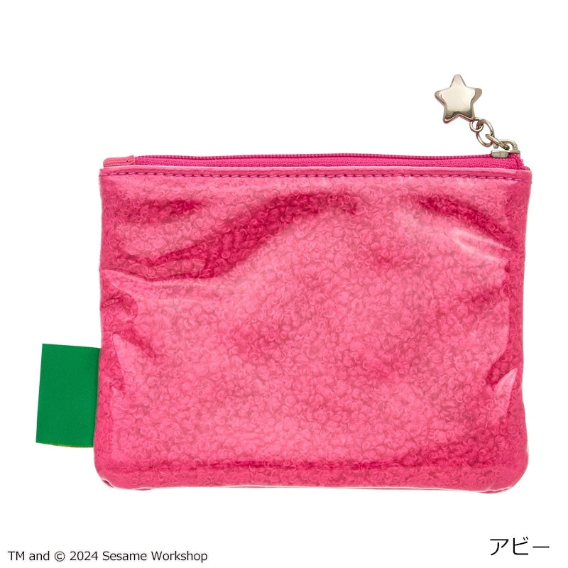 【Order】Sesame Street Fluffy Flat Pouch (2 Size)