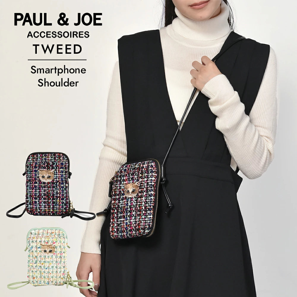 【訂貨】Paul & Joe 刺繡貓咪 Tweed 手機袋 電話袋