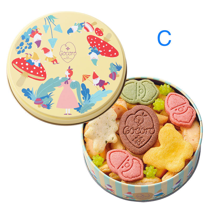 【Pre-order｜Mid-January】Agemochi Cocoro Cookie Rice Crackers（Mini Round Can）｜Cut-off：Dec27th