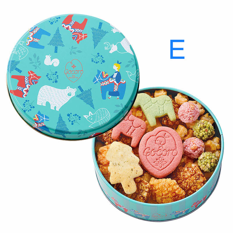 【Pre-order｜Mid-January】Agemochi Cocoro Cookie Rice Crackers（Mini Round Can）｜Cut-off：Dec27th