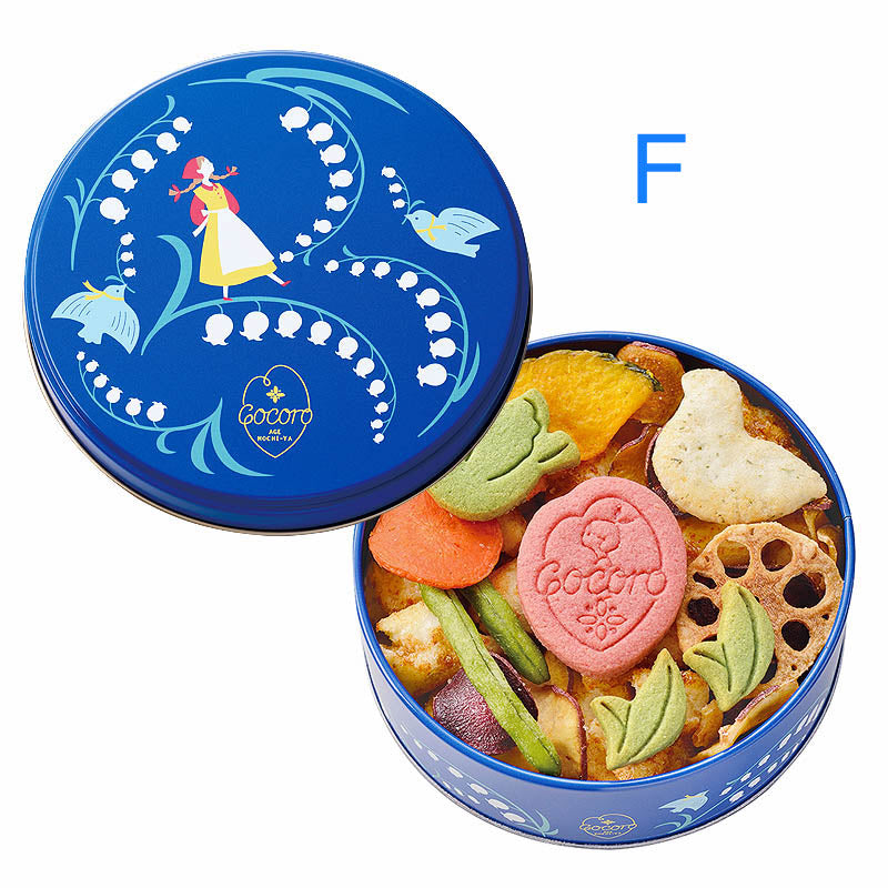 【Pre-order｜Mid-January】Agemochi Cocoro Cookie Rice Crackers（Mini Round Can）｜Cut-off：Dec27th