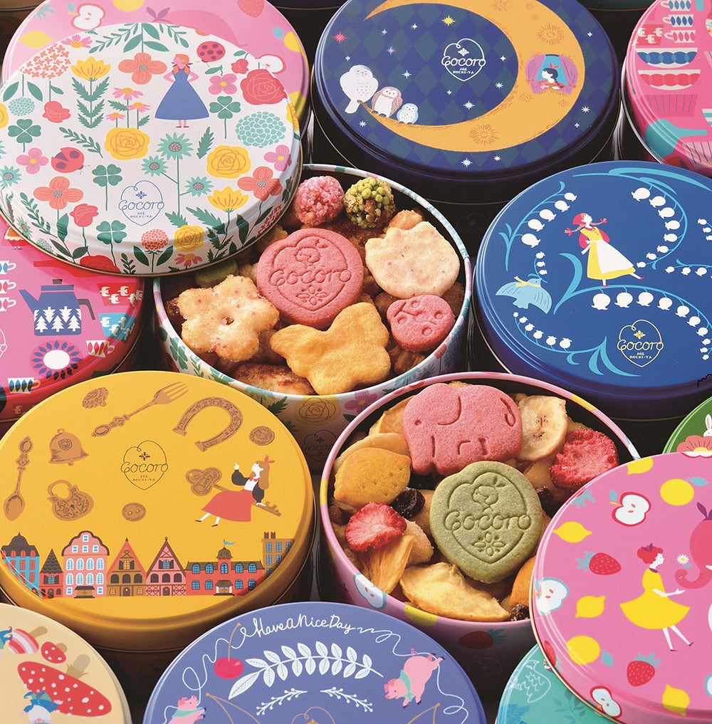 【Pre-order｜Mid-January】Agemochi Cocoro Cookie Rice Crackers（Mini Round Can）｜Cut-off：Dec27th