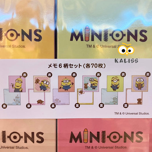 【Order】USJ Minions Memo Set (a set of 6)