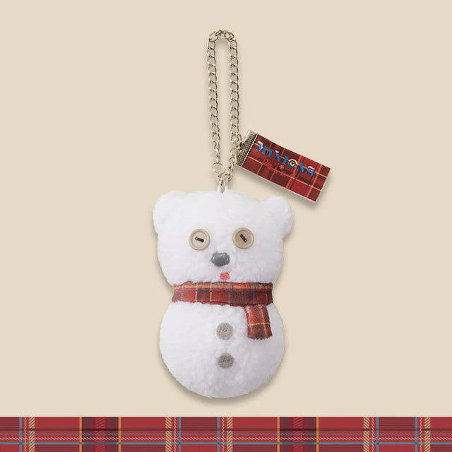 [In Stock] USJ Christmas Series Minions Winter Break - Bob & Tim Snowman Plush Chain
