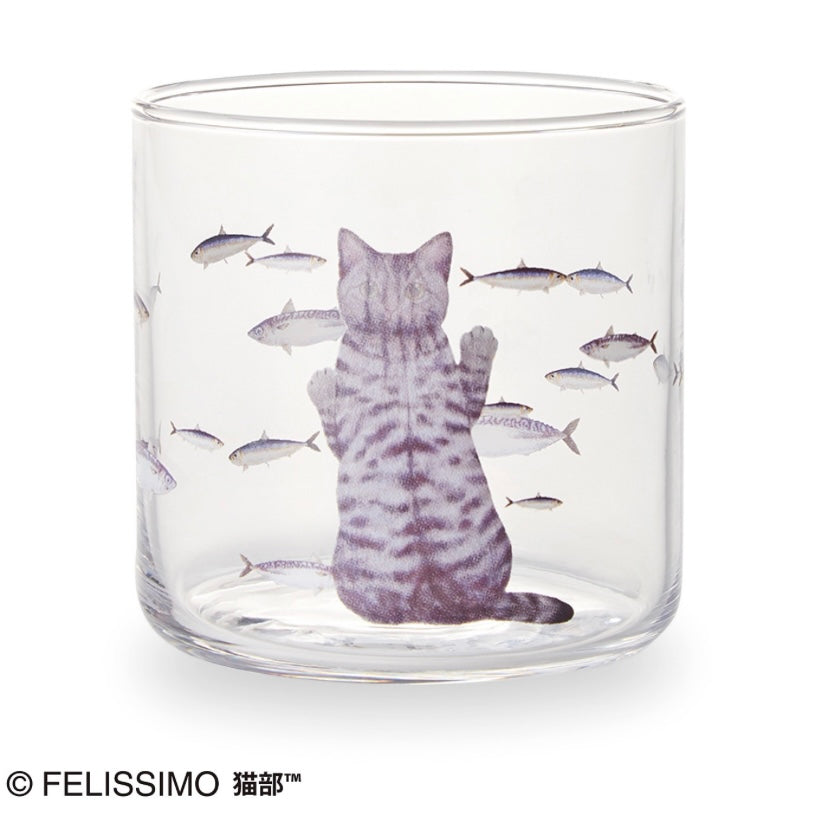 【Order】Cat watching fish glass