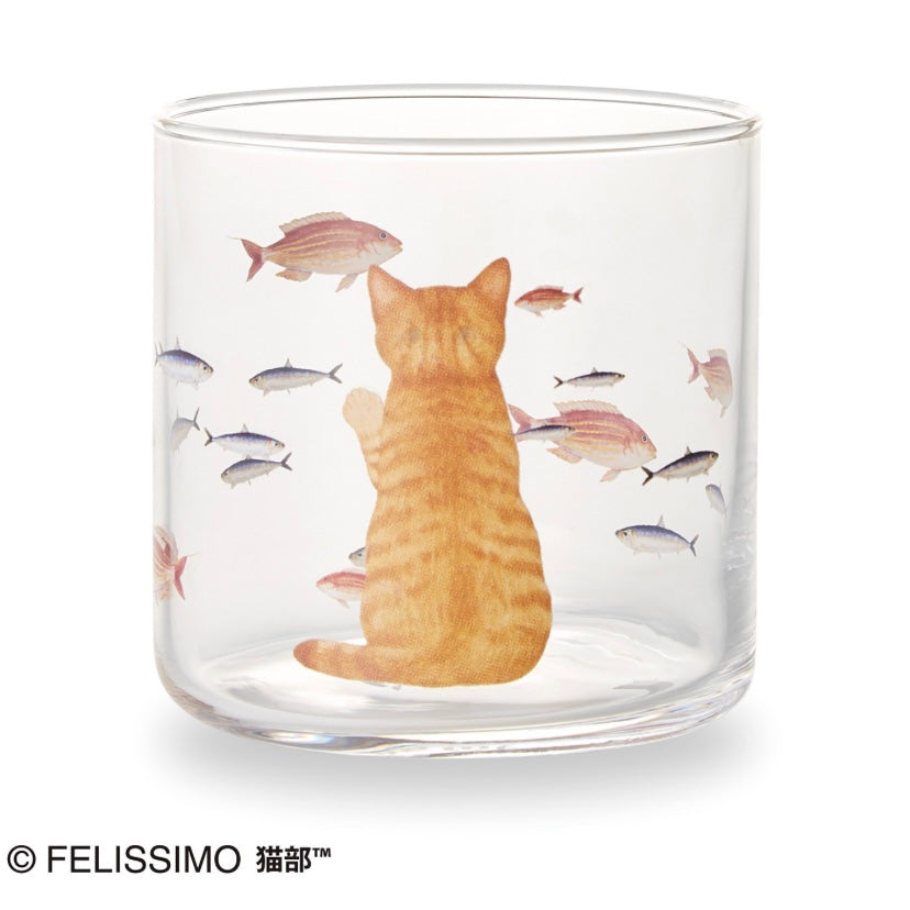 【Order】Cat watching fish glass