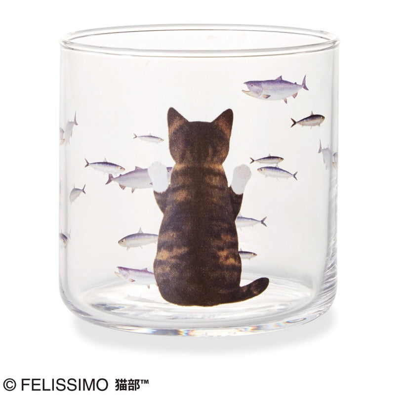 【Order】Cat watching fish glass