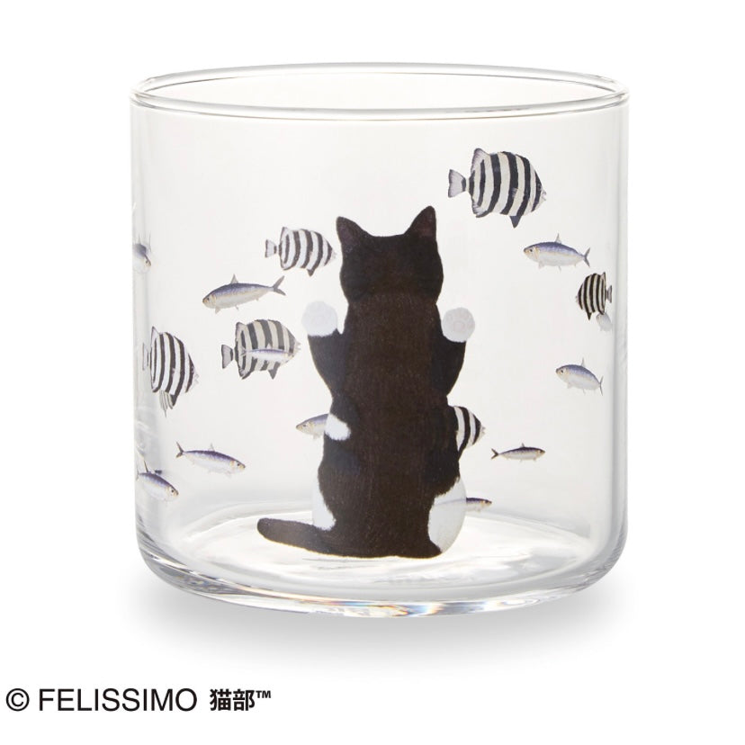 【Order】Cat watching fish glass