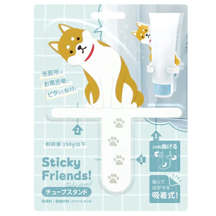 【訂貨】日本 Sticky Friends 多用途無痕置物架 - 柴犬